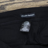 Hilary Radley Womens Ponte Pull-On Mid Rise Slim Leg Pants 1797446 Black S