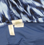 Anne Cole Drape Front Underwire One Piece Swimsuit Tie Dye Ikat Blue Multi 16W
