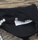Kate Spade Womens String of Pearls Crop Bikini Swim Top S20487 Black L