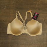 Maidenform Womens Pure Genius T-Back Underwire Bra 07112 Latte Lift Brown 38DD