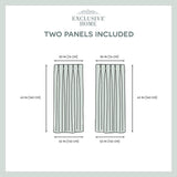 Exclusive Home Blackout Tab Top Curtain Panel Pair Vanilla Off White 52x63