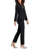 Le Suit Women's 1 Button Blazer Suit Jacket 50040599 Black 4
