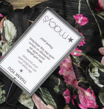 Rachel By Rachel Roy Printed Long Sleeve Tiered Chiffon Midi Dress Black Multi 6