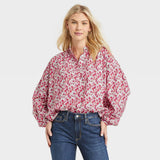 Universal Thread Women's Balloon Long Sleeve Poet Blouse 83903346