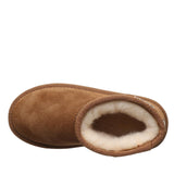 Bearpaw Demi Suede Faux Fur Winter Slip-On Booties for Girls Hickory Brown 13