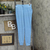 Roudelain Womens V-Neck T-Shirt & Jogger Pants Pajama Set Niagara Blue S