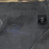 Ashworth Mens Suede Kahlua Embroidered Camp Shirt 1666b9dd45defb Gray L