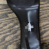 Guess Women's Kaida One Band Ankle Strap Sandals GWKAIDA Black Croc 11M