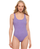Salt + Cove Juniors Classic Tank One-Piece Swimsuit 807144 Iris Purple Blue XS