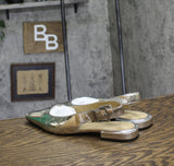 Michael Michael Kors Womens Darrington Slingback Flats 40F4DTFP1M Silver Gray 9M