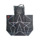 MCYS X Oceancycle Star Packable Reusable Shopping Tote Black 20 in. x 16 in.