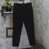 Susan Graver Womens Regular Sleek Ponte Straight Leg Trouser Pants Black M