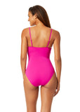 Anne Cole Womens Convertible High Waist Swim Bottom MYMB36001 Hibiscus Pink M