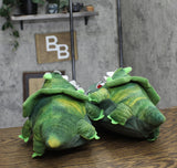 Cat & Jack Kids Boys Dino Character Slippers 92541994 Green XL(6-7)
