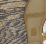 Naturalizer Taylor T-Strap Slingback Flat Sandal Dark Gold Faux Leather 8M