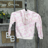 Kids Headquarters Girls Rhinestone Embroidered Ribbon Fleece Hoodie Pink 6