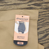 Shapermint Womens High-Waisted Shapewear Tummy Control Shorts Sand Brown 3XL