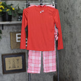 Max And Olivia Girls 3-Piece Pajama Set Shirt Pants Scrunchie Red Pink Multi L