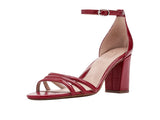Naturalizer Womens Textured Faux Leather Heidi Block Heels Heartflame Red 8W