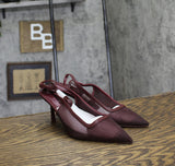 Madden Girl Womens Brigitte Pump Strappy Mesh BRIG03J1 Wine Red Mesh 7.5M