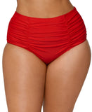 Raisins Womens Curve Plus Size Costa Bikini Bottom L840061 Red 16W