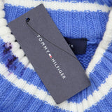 Tommy Hilfiger Women's Argyle Logo Mock-Neck Sweater J2XS0746 French Blue L