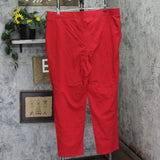 Denim & Co. Easy Wear French Terry Lined Knit Pants A671465 Apple Red 2X Tall