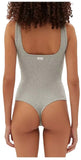 Gap Body Women's Logo Comfort Thong Bodysuit GPW01040 Gray S