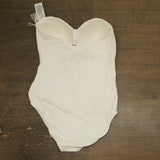 Anne Cole Womens Twist Front Shirred One Piece Swimsuit MYMO00501 White 16