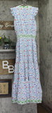 Bell Womens Annabelle Maxi Dress BELLSU25-1 Fuschia Print Blue S