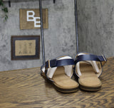 Journee Collection Womens Lavine Multi Strap Sandals LAVINE Navy Blue 9W