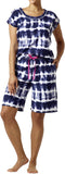 Hue Womens Baby Terry Lounge Bermuda 2-Piece Set HL223500 Medieval Blue M