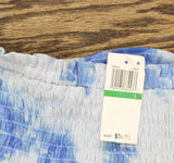 Miken Womens Juniors Tie-Dye Smocked Cover Up I6359C374 Heather Blue L