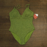 Andie Womens Textured The Lanikai One Piece Swimsuit AO574 Gecko Green XL