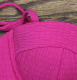 DKNY Textured Molded Balconette Bikini Top Swim Wildberry Textured Pink Purple M