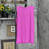 Nine West Womens Soft Spun Sleeveless Stretch Shirt Top Berry Pink S