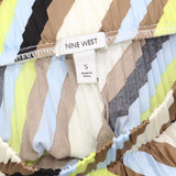 Nine West Womens Woven Pleated Maxi Skirt 1660b0ab593f8a Brown Multicolor S