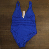 Mimi Flamingo Womens Soleil Solids Sonny One Piece Swimsuit Cobalt Blue 16