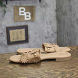 A New Day Womens Floral Studded Sandals Brown 10M