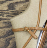Tommy Hilfiger Womens Taras Strappy Flats Sandals Medium Natural Brown 7.5M