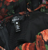 Aqua Womens Floral Bustier Maxi Dress IDO14179 Black Multi S