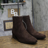Universal Thread Block Heel Ankle Boots with Memory Foam Insole Brown 6.5W