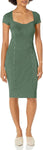 Guess Women's Cap Sleeve Sweetheart Dress W1BK51Z17X3 Moss Mat Green S
