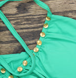 PQ Embroidered Josie One-Piece Swimsuit CLO-5012P Clover Green S