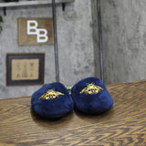 Bridgerton Izzy & Liv Womens Enchanting Floral Bee Slippers Navy Blue 6M