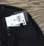 Bar III Crochet Plunge-Neck One Piece Swimsuit MBGC25251 Black M