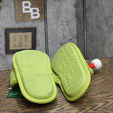 The Grinch Mens Womens Holiday 3D Hat Scuff Slippers Green L (W 11/12 M 10/11)