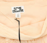 Future Collective Womens Mid Rise Crinkle Maxi Skirt 93253949 Peach Orange 2