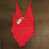 Mimi Flamingo Soleil Solids Sonny One Piece Swimsuit 900050231 Punch Pink Red 12