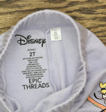 Disney Toddler Pull-On Cartoon Friends Graphic Sweatpants Lavender Purple 2T